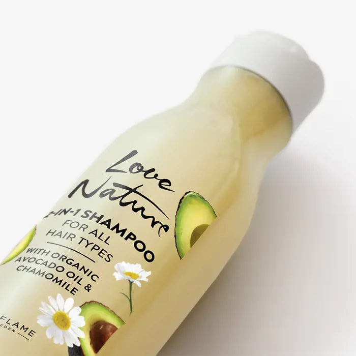 Love Nature - 2-in-1 Shampoo For All Hair Types with Organic Avocado Oil & Chamomile FO-41360